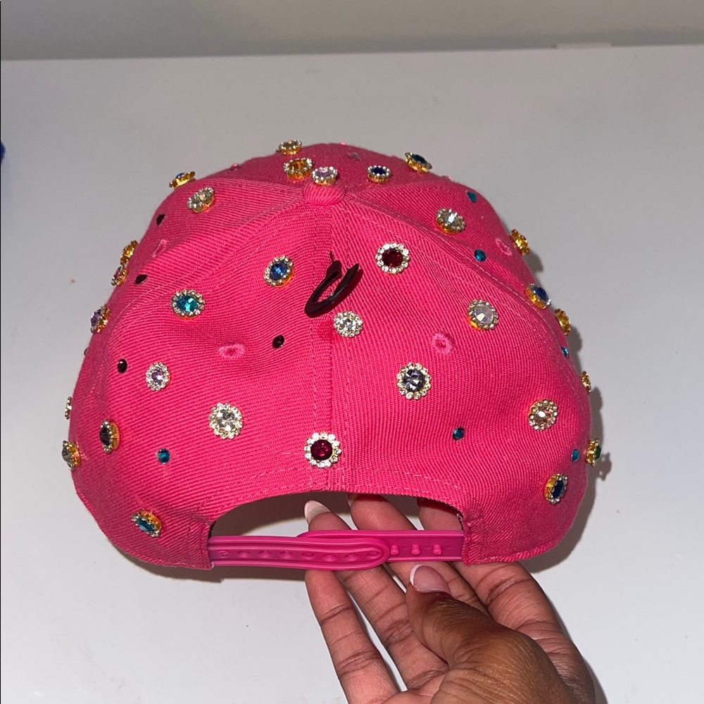 Pink Embellished Baseball Cap - Picture 4 of 6